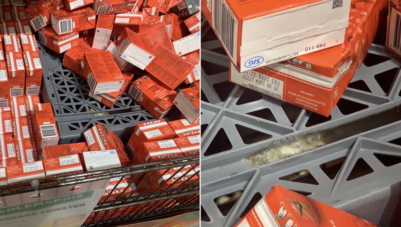 Så här såg det ut på Coop. Foto: Privat Så här såg det ut på Coop. Foto: Privat